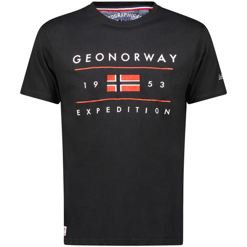 textil Herr T-shirts Geo Norway SY1355HGN-Black Svart