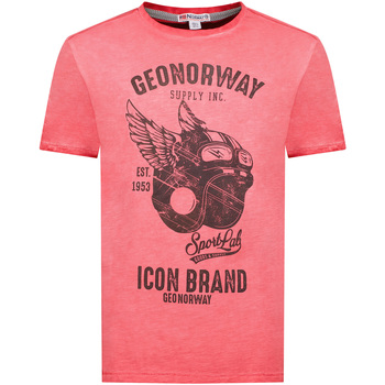 textil Herr T-shirts Geo Norway SY1360HGN-Red Rosa