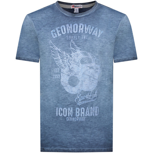 textil Herr T-shirts Geo Norway SY1360HGN-Navy Blå