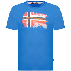 textil Herr T-shirts Geographical Norway SY1366HGN-Blue Blå