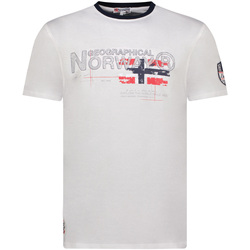 textil Herr T-shirts Geographical Norway SY1450HGN-White Vit