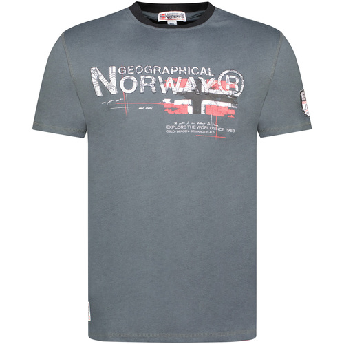 textil Herr T-shirts Geographical Norway SY1450HGN-Dark Grey Grå