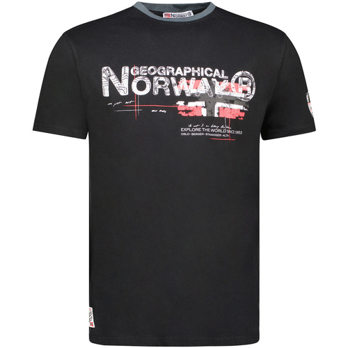 textil Herr T-shirts Geographical Norway SY1450HGN-Black Svart