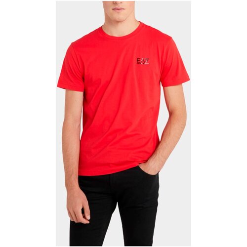 textil Herr T-shirts Emporio Armani EA7 8NPT22 PJEMZ Röd