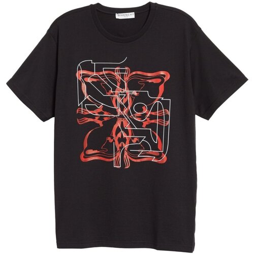 textil Herr T-shirts Givenchy BM70WZ3002 Svart