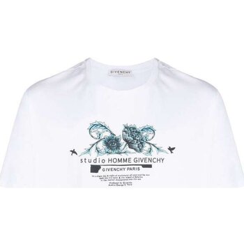 textil Herr T-shirts Givenchy BM70Y33002 Vit