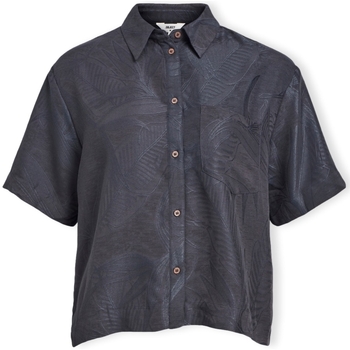 Object Hannima Shirt S/S - Black Svart