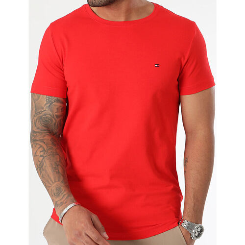 textil Herr T-shirts Tommy Hilfiger  Röd