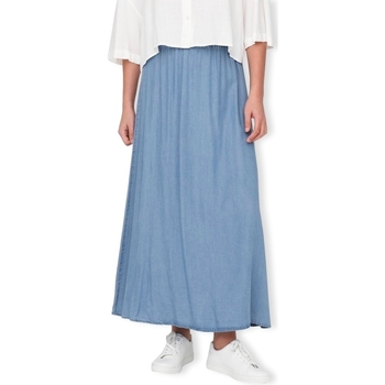 textil Dam Kjolar Only Pena Venedig Long Skirt - Medium Blue Denim Blå