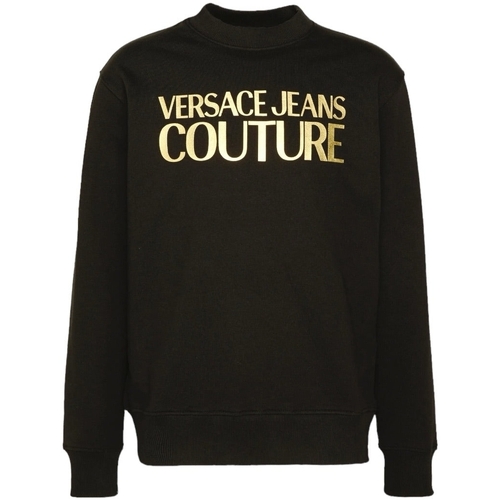 textil Herr Tröjor Versace Jeans Couture Logo Thick Foil Sweatshirt Svart