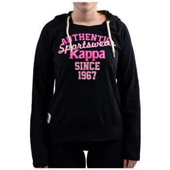 textil Dam T-shirts & Pikétröjor Kappa felpa donna Taliw Svart