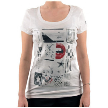 textil Dam T-shirts & Pikétröjor Converse t.shirt donna Paillettes Vit