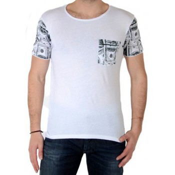 textil Herr T-shirts Japan Rags 50596 Vit