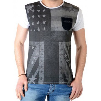 textil Herr T-shirts Deeluxe 54513 Vit