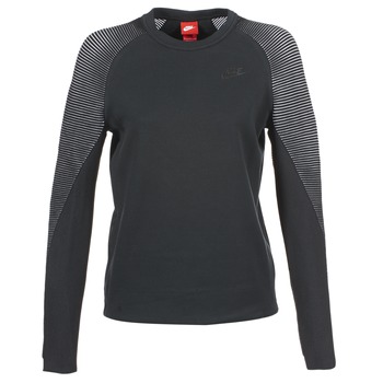 textil Dam Sweatshirts Nike TECH FLEECE CREW Svart