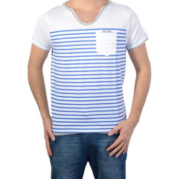 textil Herr T-shirts Deeluxe 77831 Vit