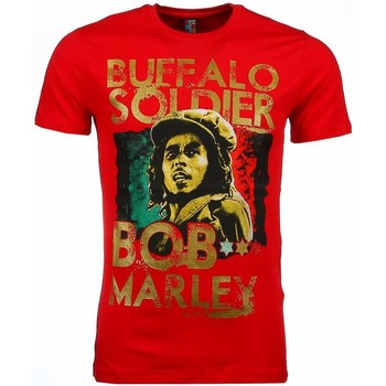 textil Herr T-shirts Local Fanatic Bob Marley Buffalo Soldier Röd