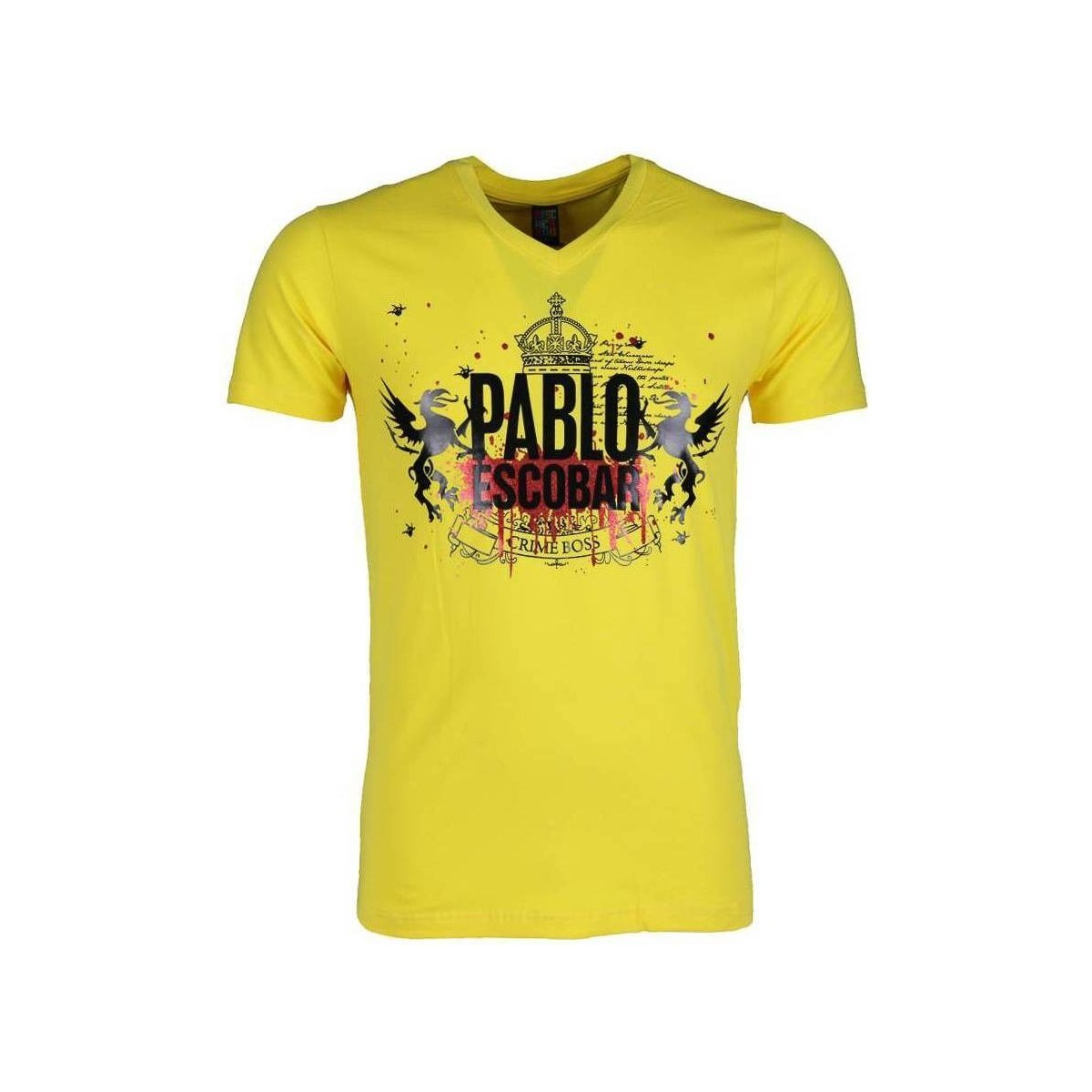textil Herr T-shirts Local Fanatic Pablo Escobar Crime Boss Gul