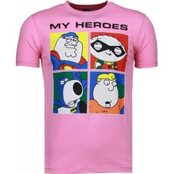 textil Herr T-shirts Local Fanatic Super Family My Heroes Rosa