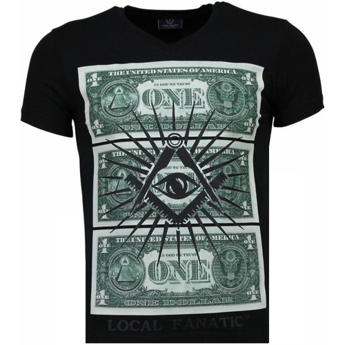 textil Herr T-shirts Local Fanatic One Dollar Eye Black Stones Svart