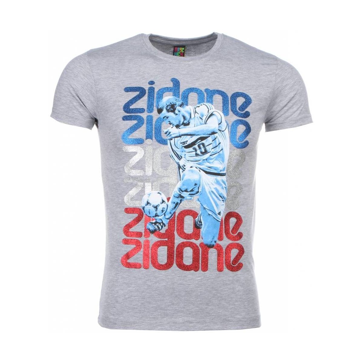 textil Herr T-shirts Local Fanatic Zidane Print Grå