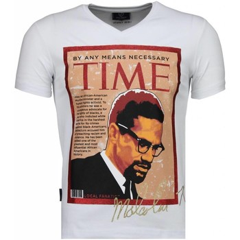 textil Herr T-shirts Local Fanatic Malcolm X Time Vit