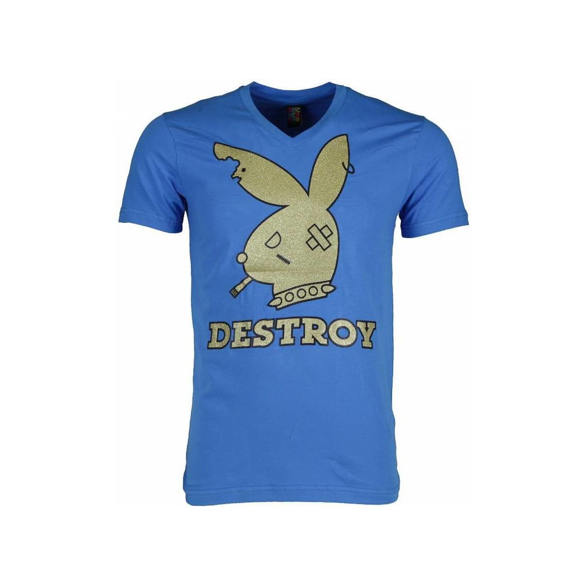 textil Herr T-shirts Local Fanatic Bunny Destroy Blå