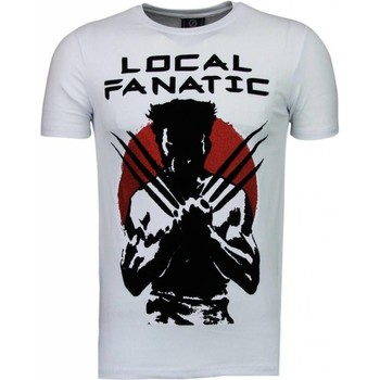 textil Herr T-shirts Local Fanatic Wolverine Flockprint Vit