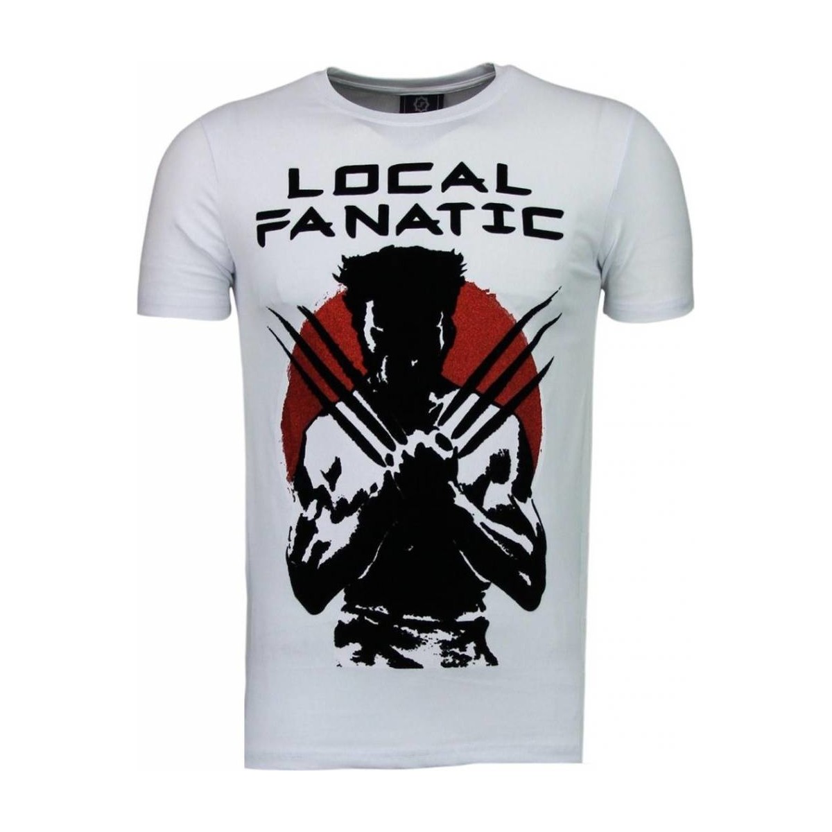 textil Herr T-shirts Local Fanatic Wolverine Flockprint Vit