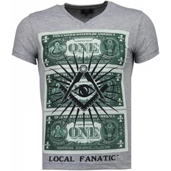 textil Herr T-shirts Local Fanatic One Dollar Eye Black Stones Grå