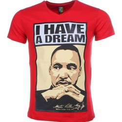 textil Herr T-shirts Local Fanatic Martin Luther King I Have A Dm Röd