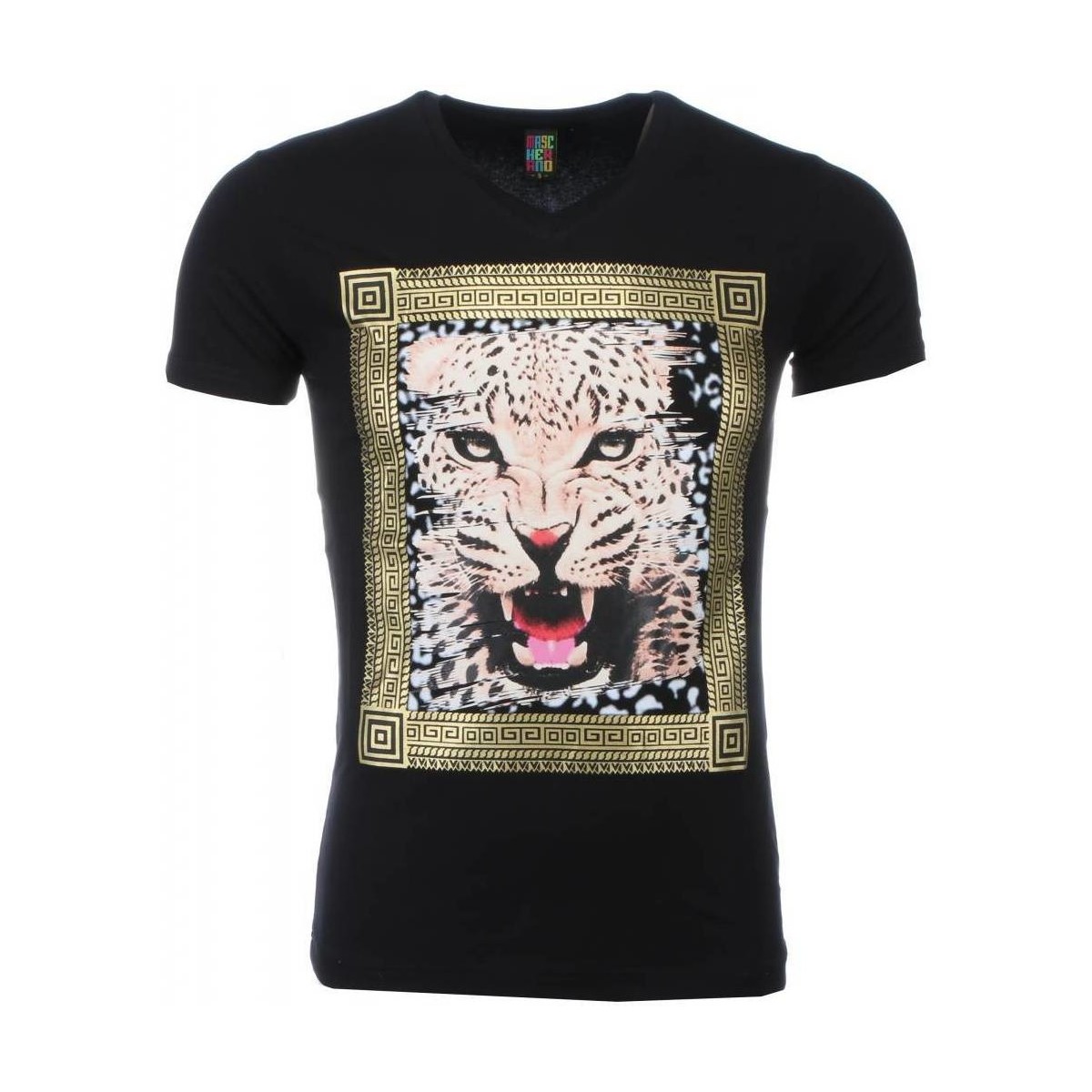 textil Herr T-shirts Local Fanatic Tryck Tiger Svart
