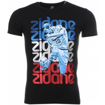 textil Herr T-shirts Local Fanatic Zidane Print Svart