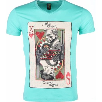 textil Herr T-shirts Local Fanatic James Bond Casino Royale Blå