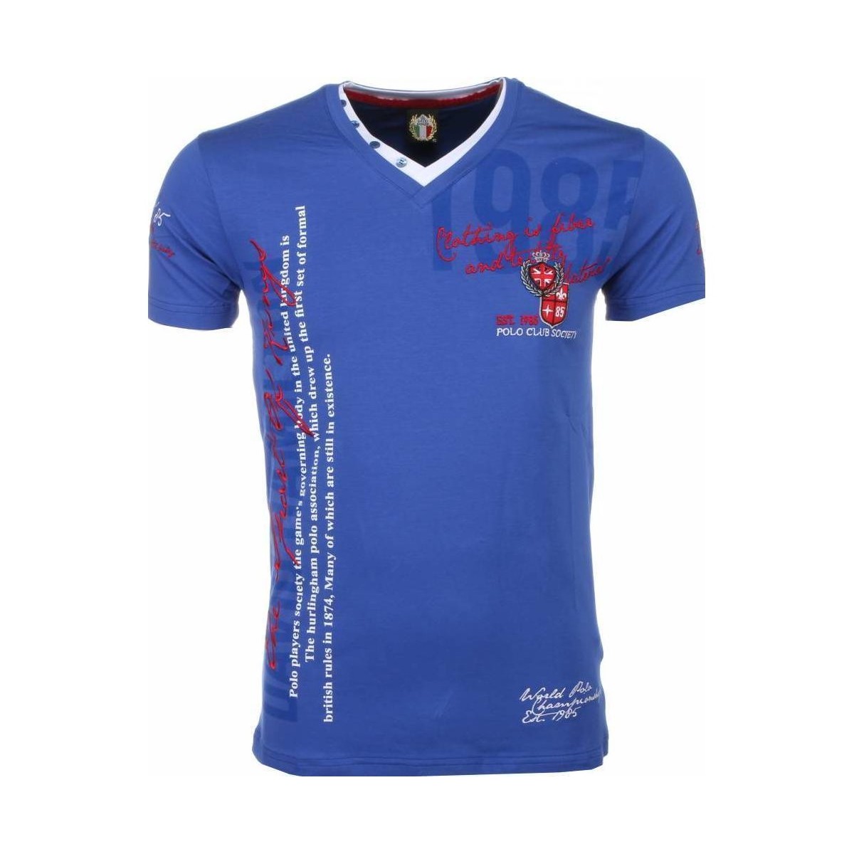textil Herr T-shirts David Copper För Italy Blå