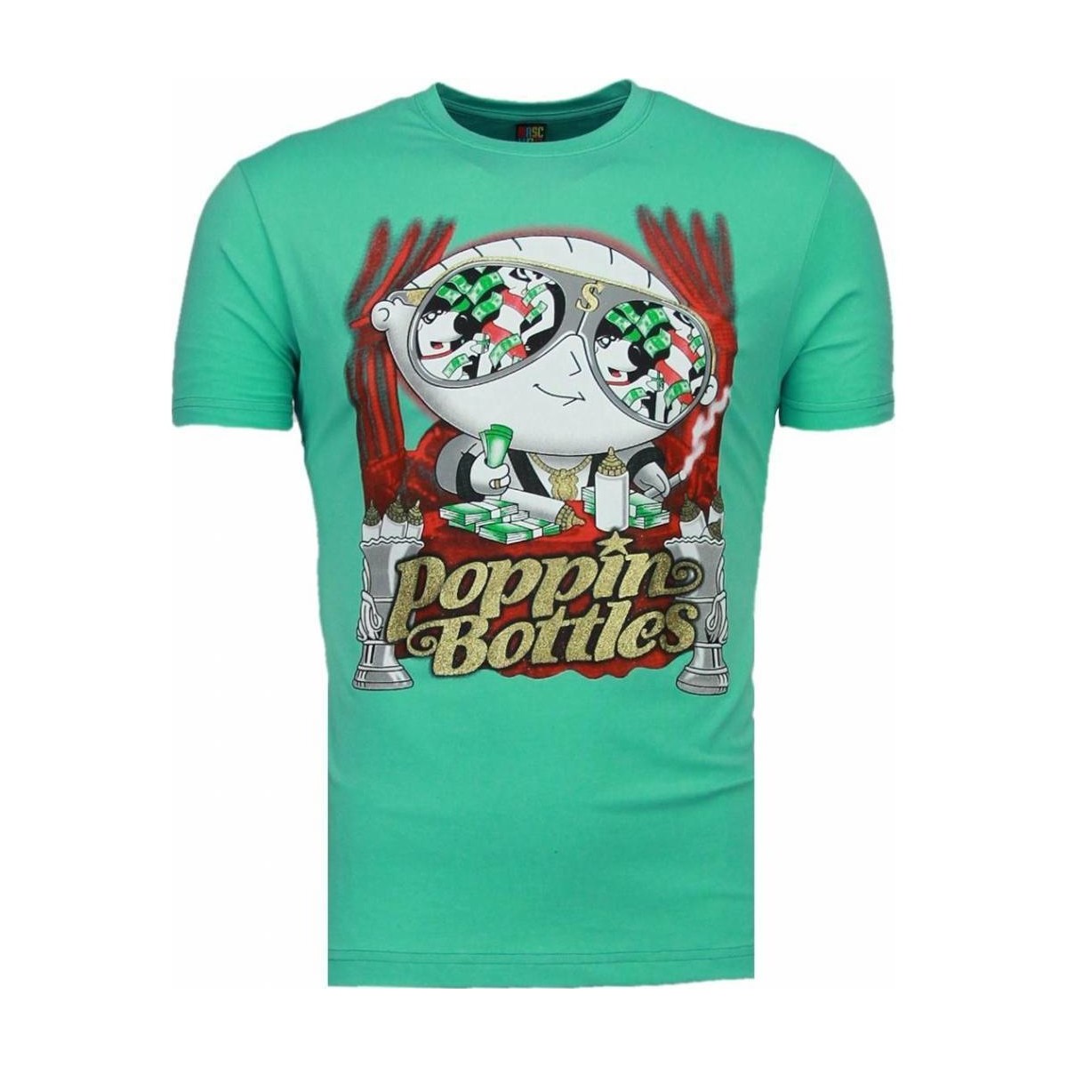 textil Herr T-shirts Local Fanatic Poppin Stewie Blå
