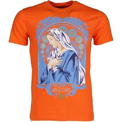 textil Herr T-shirts Local Fanatic Holy Mary Print Apelsin Orange