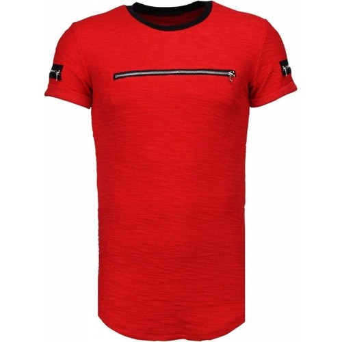 textil Herr T-shirts Justing  Röd