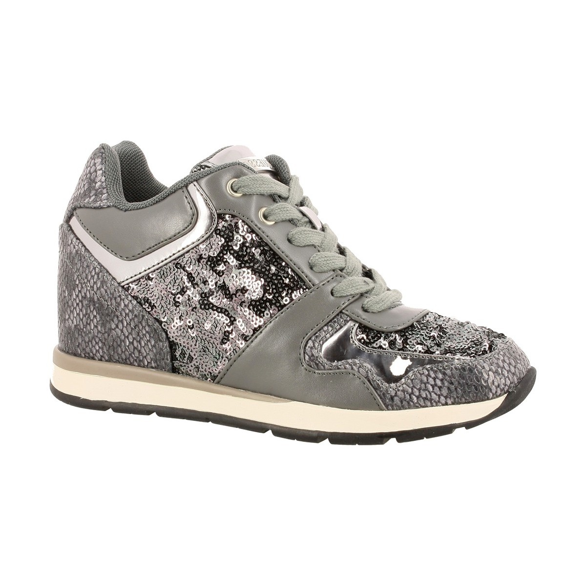 Skor Dam Sneakers Guess LACEYY PAILLETTES Grå