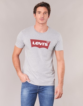 textil Herr Långärmade T-shirts Levi's GRAPHIC SET-IN Grå