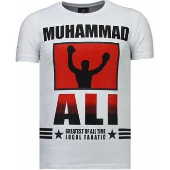 textil Herr T-shirts Local Fanatic Muhammad Ali Rhinestone Vit