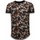 textil Herr T-shirts Justing Camouflaged Fashionable Long Fit Brun