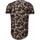 textil Herr T-shirts Justing Camouflaged Fashionable Long Fit Brun