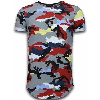 textil Herr T-shirts Tony Backer Camouflage Long Fi Army UPTP Röd