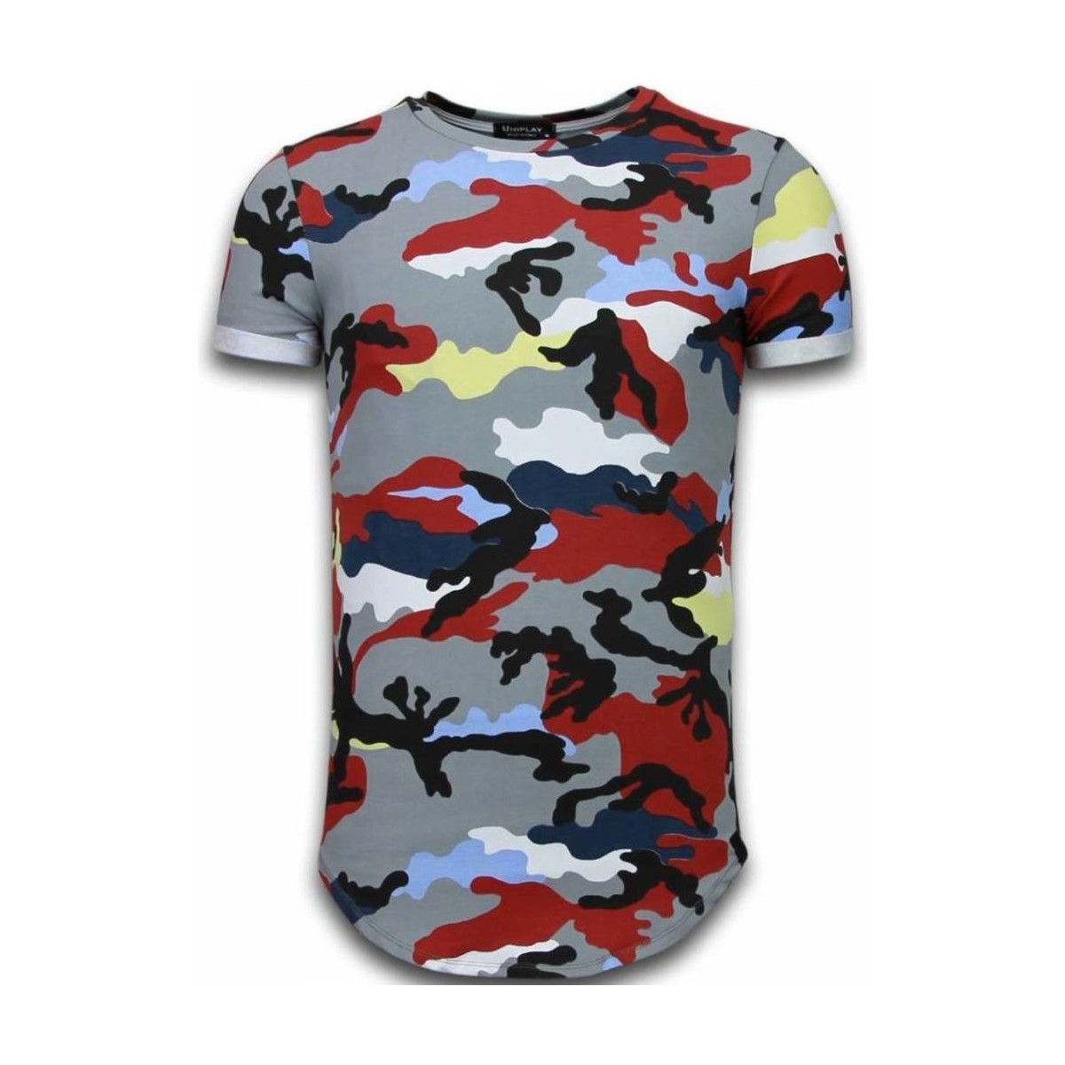 textil Herr T-shirts Tony Backer Camouflage Long Fi Army UPTP Röd