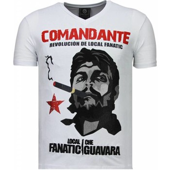 textil Herr T-shirts Local Fanatic Che Guevara Codante Rhinestone Vit
