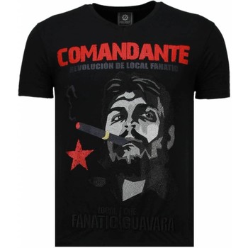 textil Herr T-shirts Local Fanatic Che Guevara Codante Rhinestone Svart
