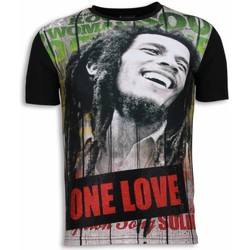 textil Herr T-shirts Local Fanatic Bob Marley One Love Svart