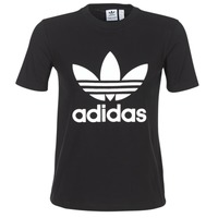 textil Dam T-shirts adidas Originals TREFOIL TEE Svart