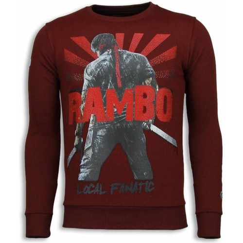 textil Herr Sweatshirts Local Fanatic Rambo Rhinestone A Röd